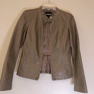 Leather jacket from Express. Great condition. Brown colors 22” long